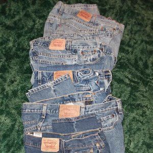 4 PAIR LOT of size 12 ladies Levi's 550 relaxed.